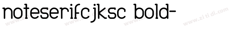 noteserifcjksc bold字体转换